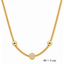 Naszyjnik miedź pozłacana 14k - MF42368