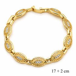 Bransoletka miedź pozłacana 14k - MF42661