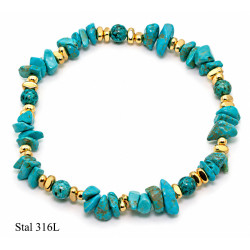 Bransoletka Merebilo Stal 316L [ turkus ] - MF42498-1