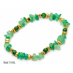 Bransoletka Merebilo Stal 316L [ mix awenturin ] - MF42498-5