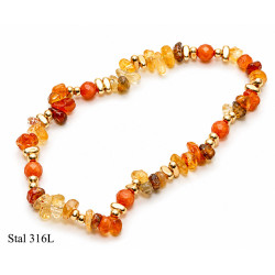 Bransoletka Merebilo Stal 316L [ mix topaz ] - MF42498-7