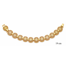 Bransoletka miedź pozłacana 14k - MF42710
