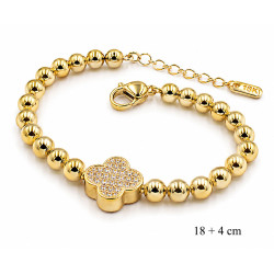 Bransoletka miedź pozłacana 14k - MF42628