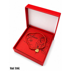 Bransoletka w pudełku Stal 316L "Kocham Cię" - MF32163