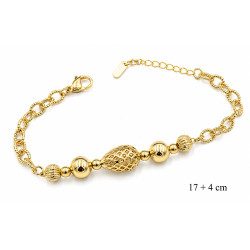 Bransoletka miedź pozłacana 14k - MF42655