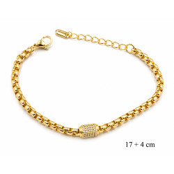 Bransoletka miedź pozłacana 14k - MF42630