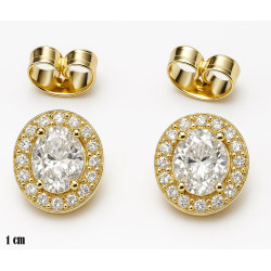 Kolczyki miedź pozłacana 14k - MF40689
