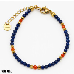 Bransoletka Stal 316L [Lapis Lazuli] - MF42488-5