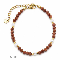 Bransoletka Stal 316L [ piasek pustyni ] - MF42496